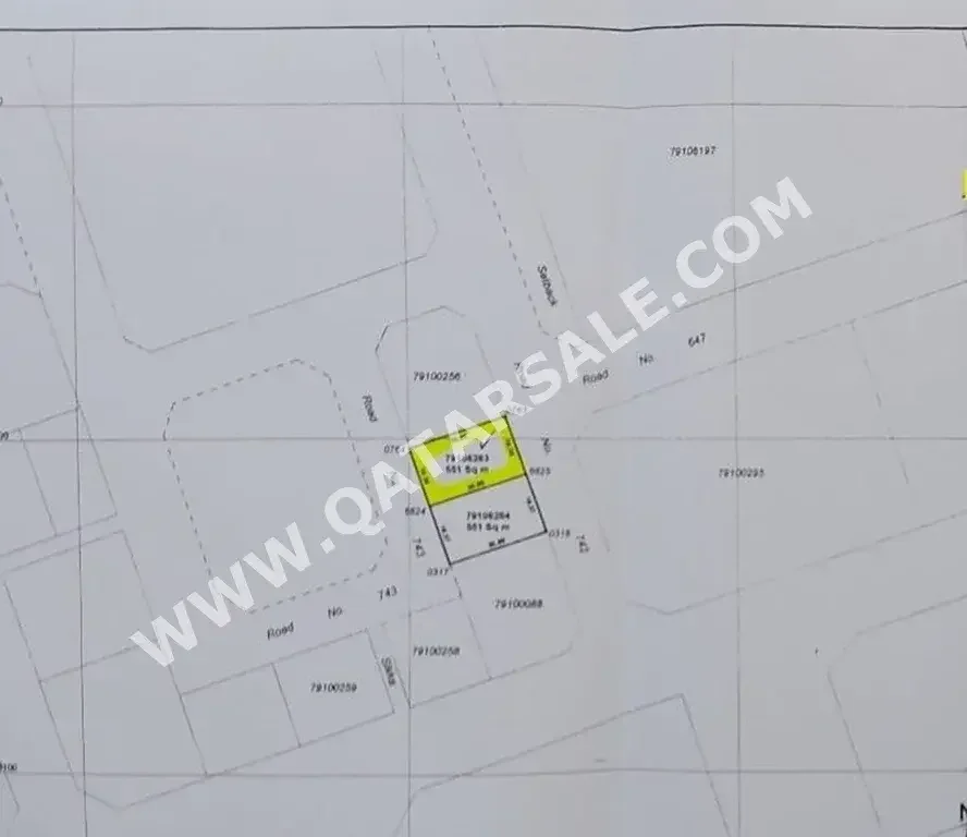 اراضي للبيع في الدوحة  - الدوحة الجديدة  -المساحة 632 متر مربع