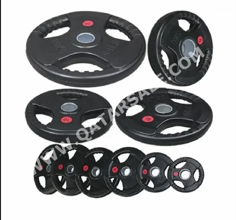 Weights - Dumbbell Plate  - Round  - Black