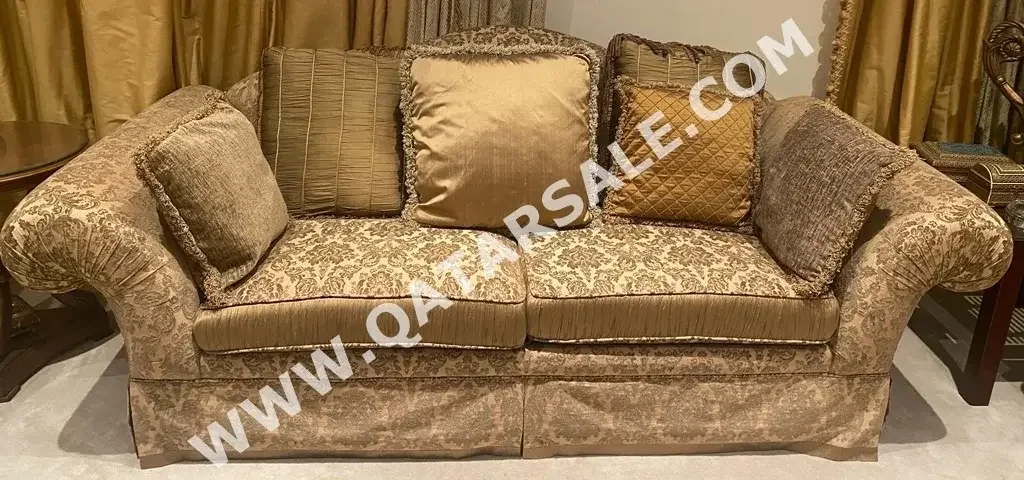 Sofas, Couches & Chairs Sofa Set  - Fabric  - Green & Beige