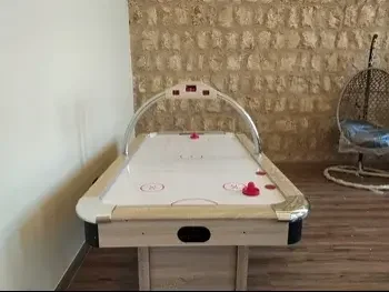 Gray and Off White  Hockey Table
