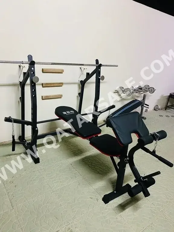 معدات رياضية / تمارين - مقعد الوزن  - أسود  - قابل للنفخ