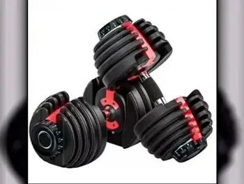 Weights - Adjustable Dumbbells  - Round  - Black
