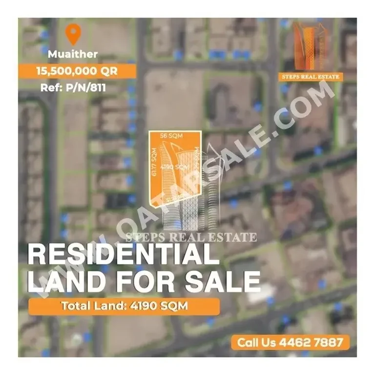 Lands For Sale in Al Rayyan  - Muaither  -Area Size 4,190 Square Meter