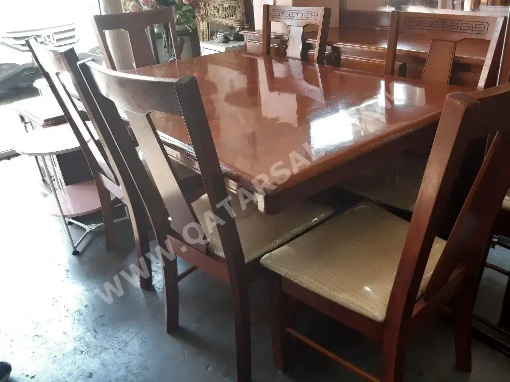 Dining Table with Chairs and Buffet  - Brown  - Malaysia  - 6 Seats