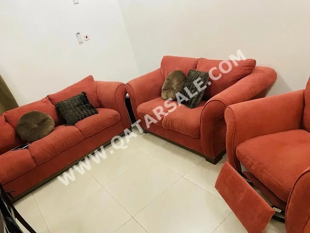 Sofas, Couches & Chairs Home Center  Sofa Set  - Fabric  - Orange