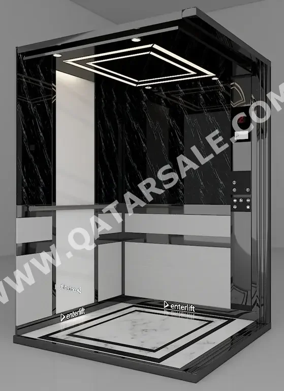 Elevators 6  Multicolor  2  Indoor  Luxurious Stainless Steel Etched Design Finish Cabin  630 Kg  2022  With Mirror  Warranty \  MRL Elevator  160 m2
