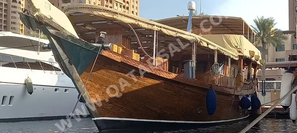 Wooden Boat Sanbuk Length 80 ft  Brown  With Parking