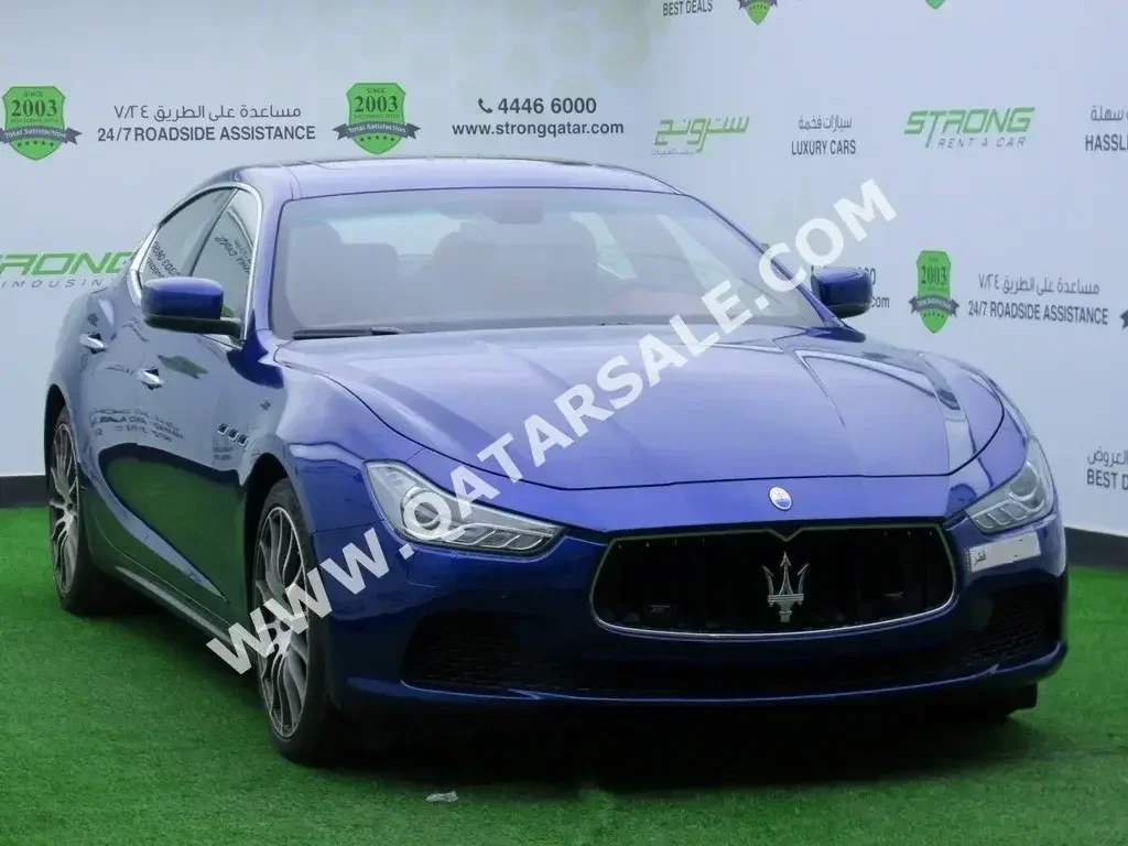 Maserati  Ghibli  SQ4  2016  Automatic  75,000 Km  6 Cylinder  Rear Wheel Drive (RWD)  Sedan  Blue