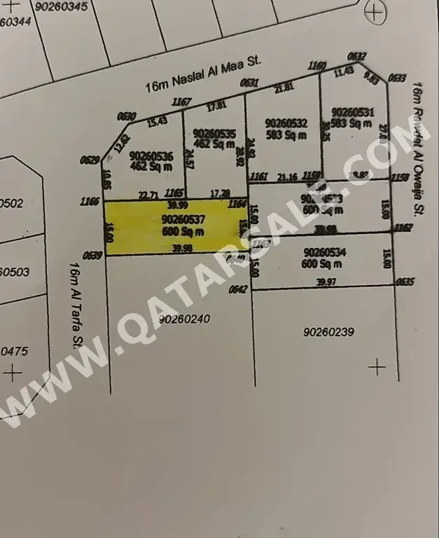Lands For Sale in Al Wakrah  - Al Wakrah  -Area Size 473 Square Meter