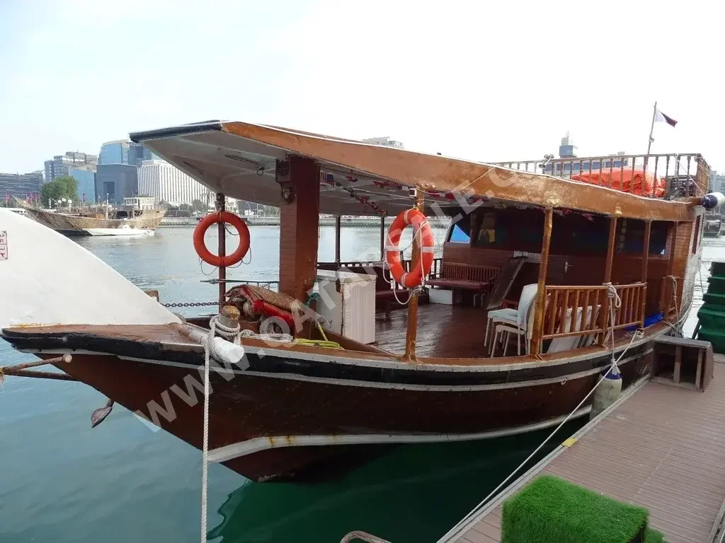 Wooden Boat Sanbuk Length 60 ft  Brown
