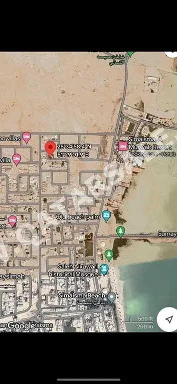 Lands For Sale in Al Daayen  - Sumaysimah  -Area Size 1,050 Square Meter