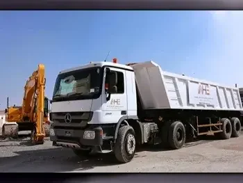 Tipper Mercedes  White  2020  Automatic  Euro 3  Manual  8  3  6  22  50  410  Mechanical  60000  500000  50  6000  High cooling Capacity  Off-Road  In-house finance offer  AC  Safety light