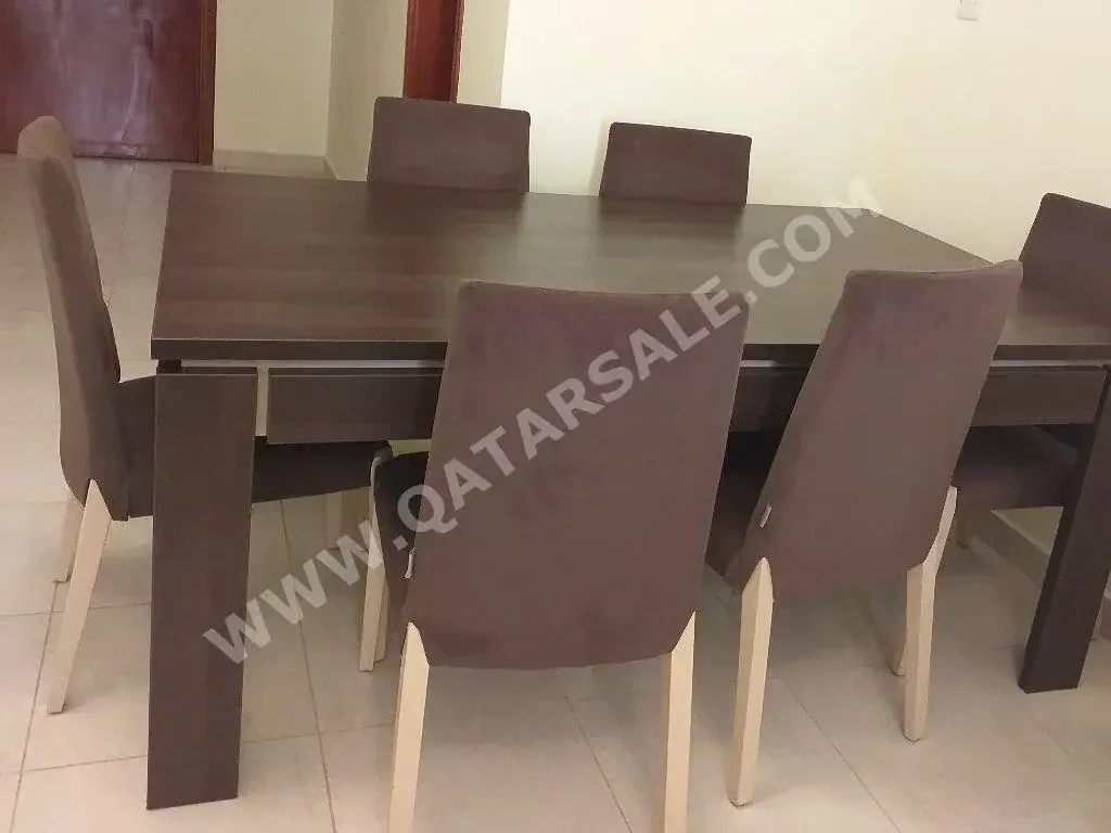 Dining Table with Chairs  - Brown  - Turkey  - 6 Seats