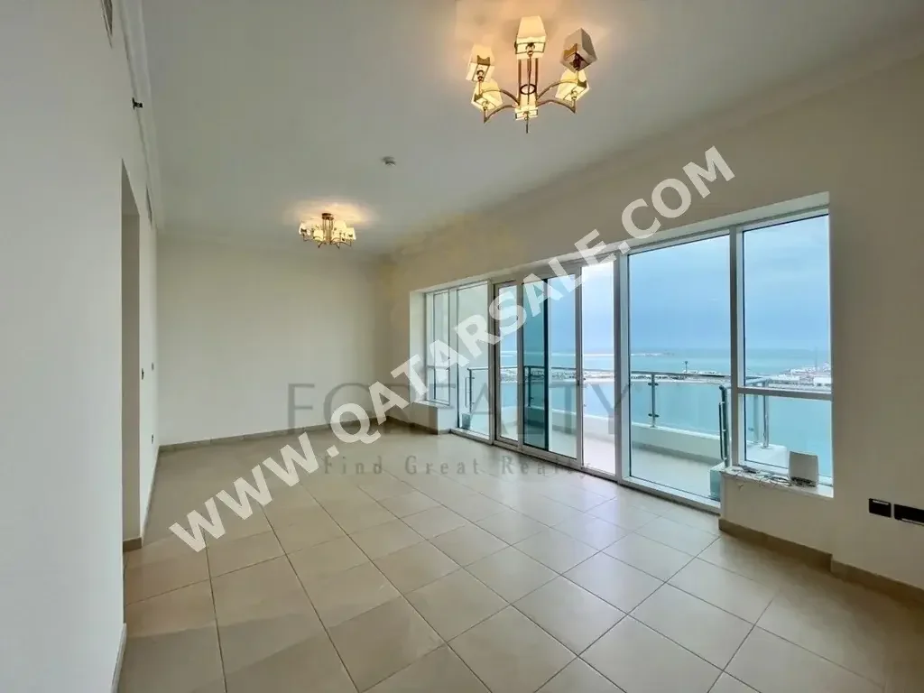 3 Bedrooms  Apartment  For Rent  in Lusail -  Marina District  Not Furnished
